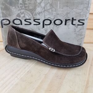 Suede Leather Moccasin Loafers 6 US Brown Slip on Comfort Shoes Moc Toe NEW CL